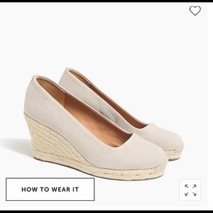 J.Crew Canvas Espadrille Wedges